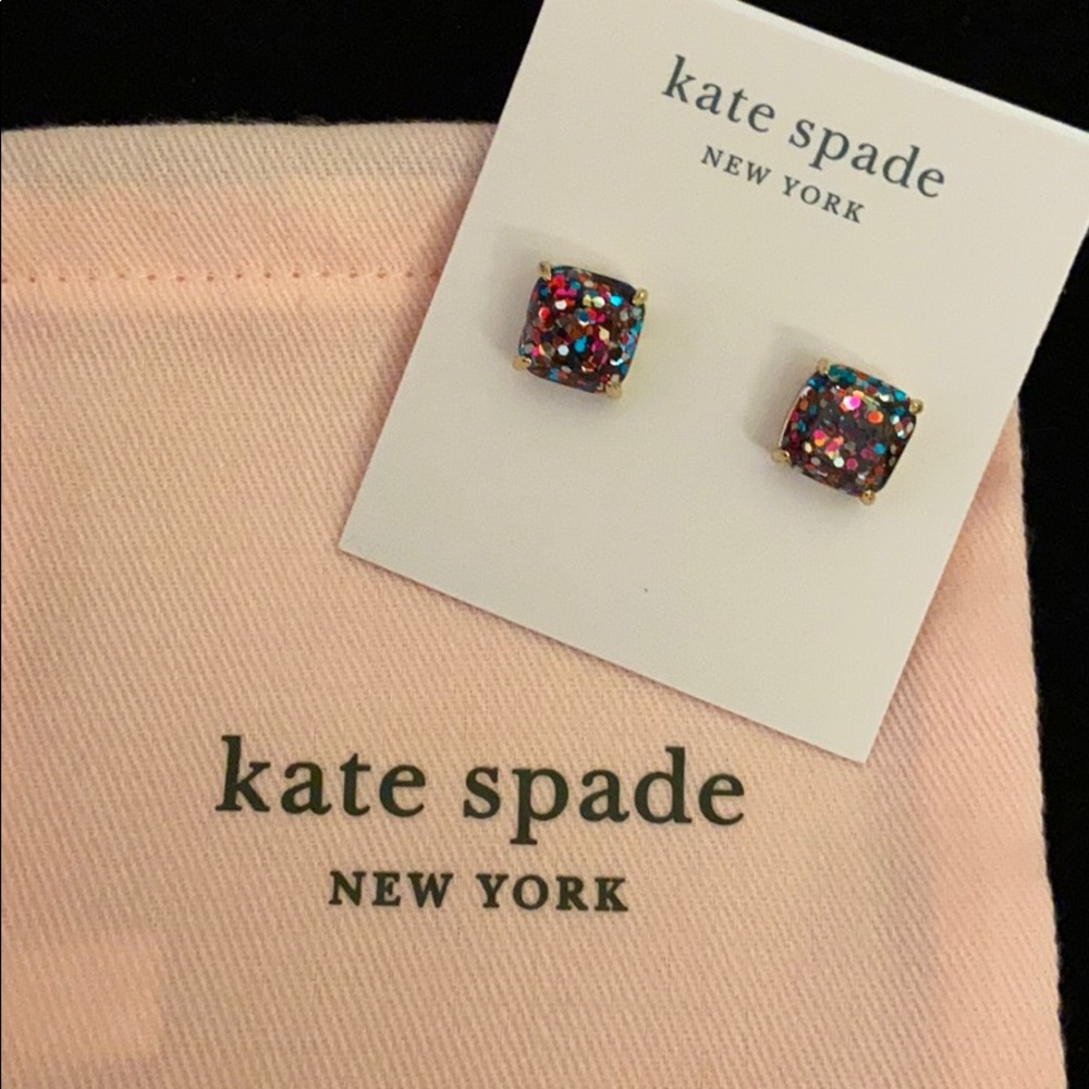 kate spade small square studs NWT